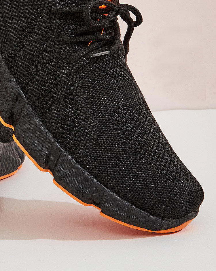 Resti Black and orange women&#039;s sports shoes Bommgi - Footwear