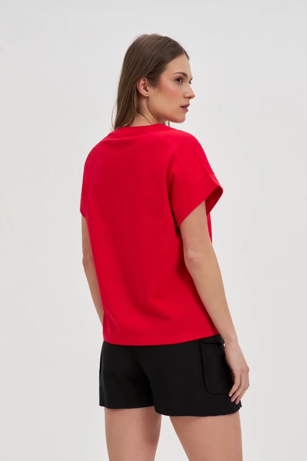 Marisse Red Cotton T-Shirt