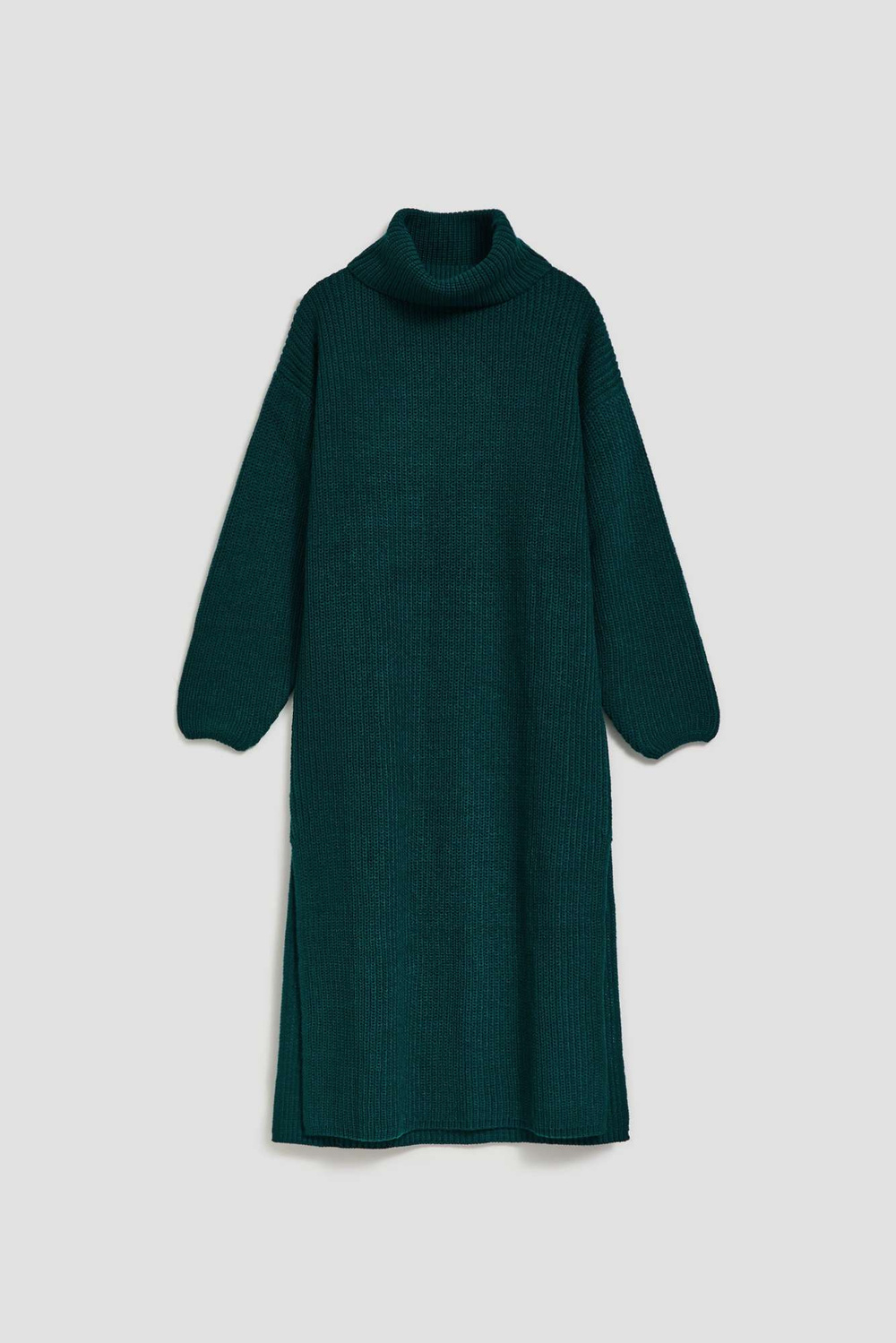 Marisse Emerald Turtleneck Sweater Dress
