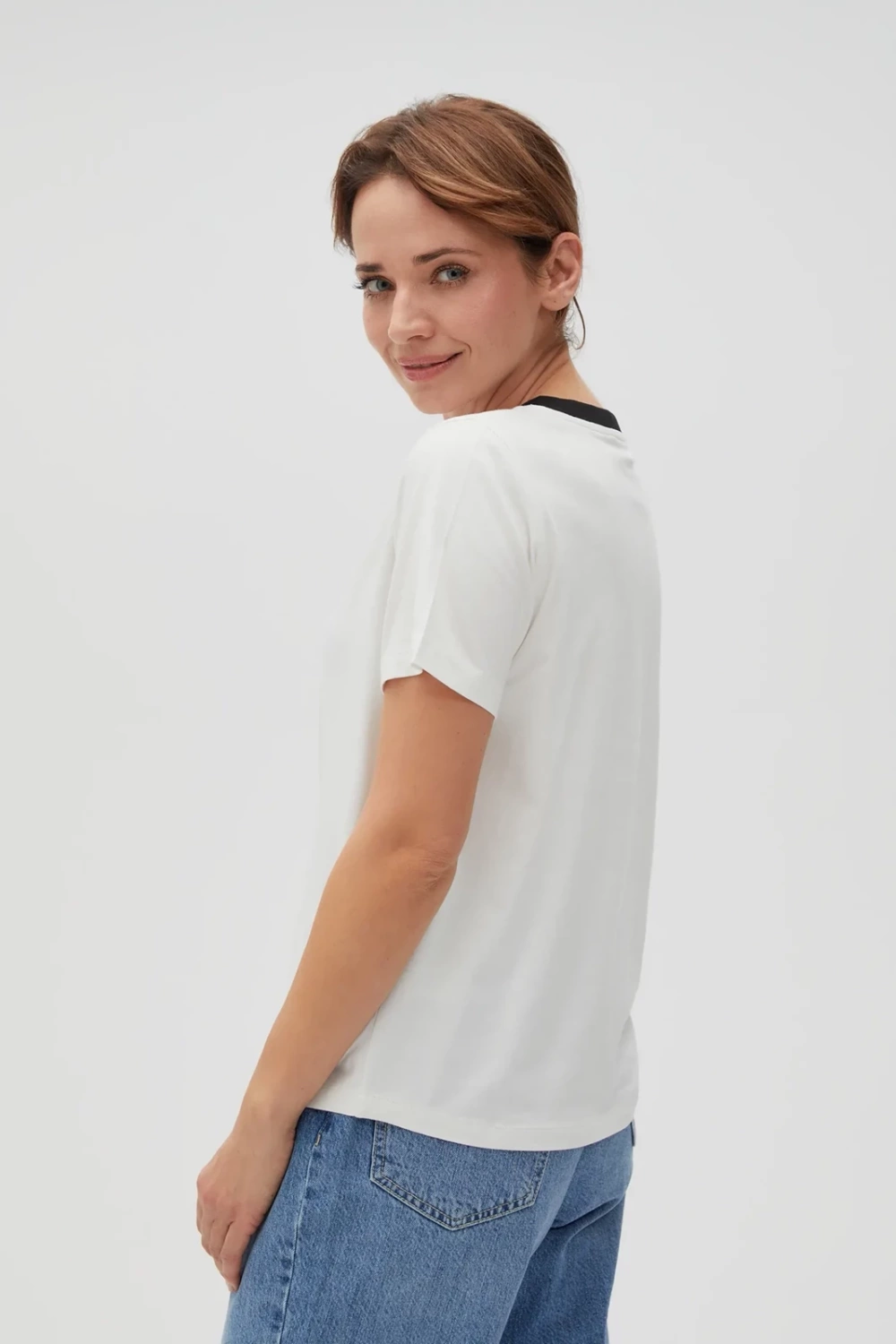 Marisse Women's T-Shirt L-Ts-4600 Off White