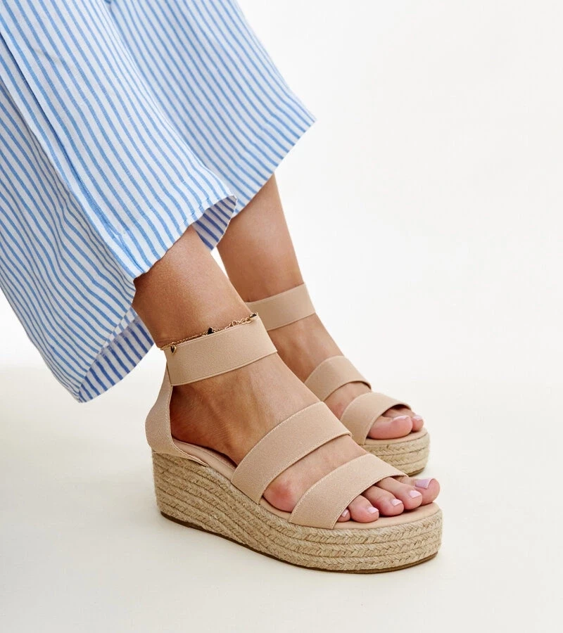 Gemre Sandale bej cu platforma Minna