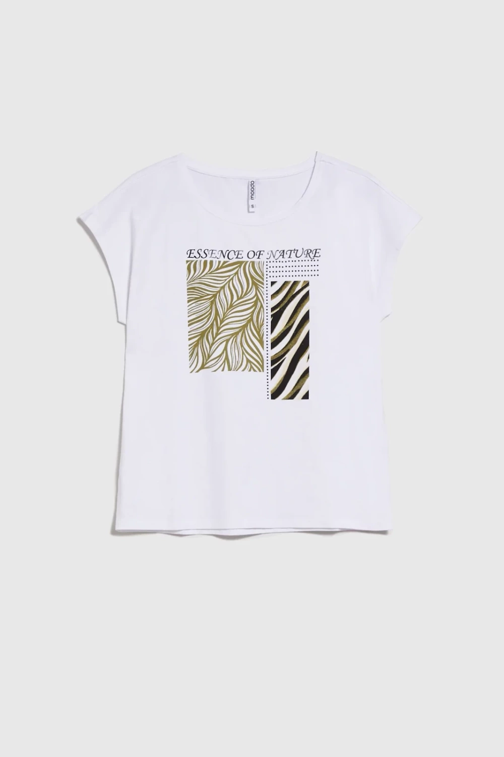 Marisse Cotton Blouse With Print, White