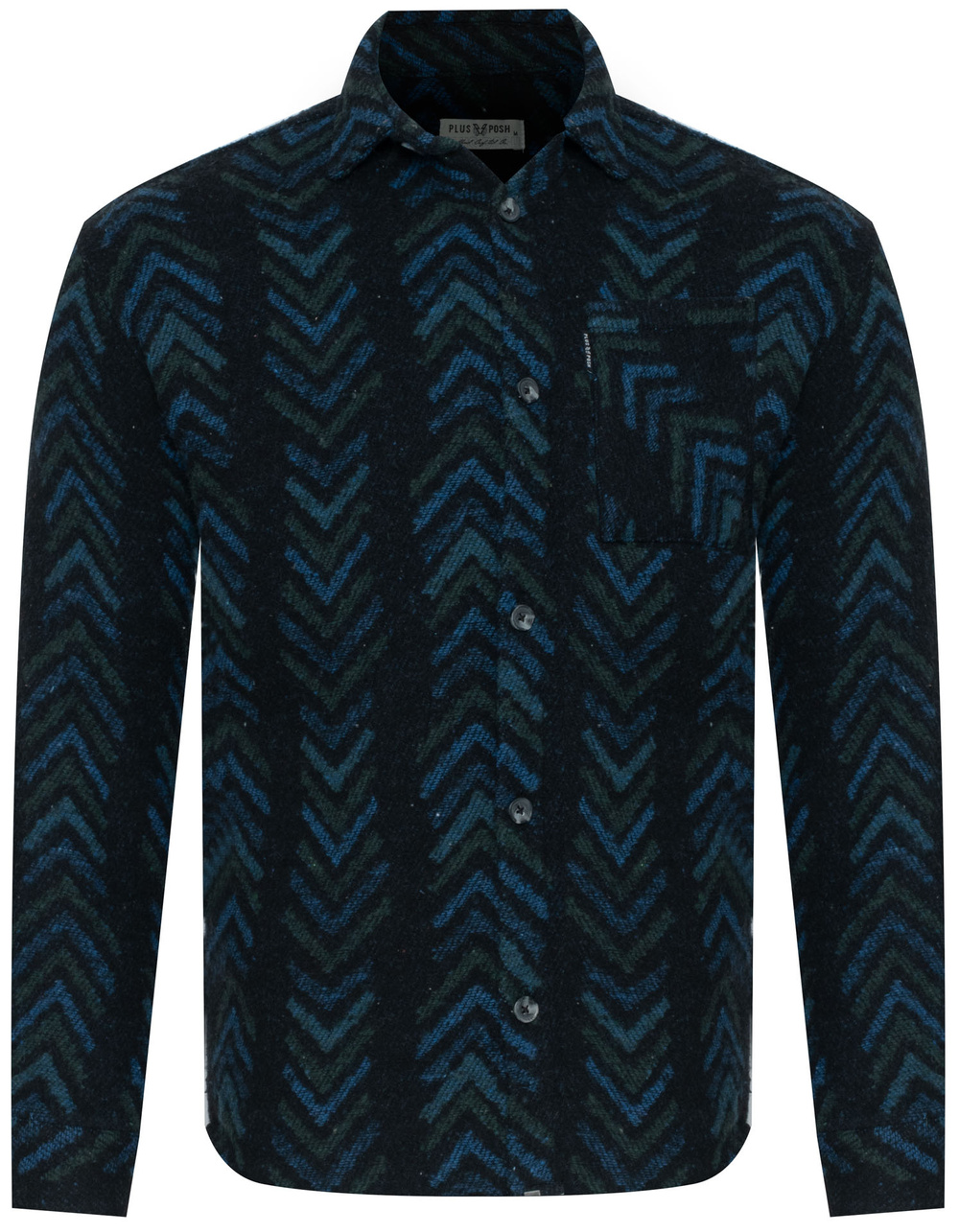 Суитшърт с големи размери POSH - черен