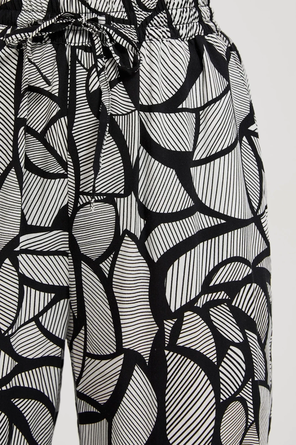 Women's trousers MOODO - black/white