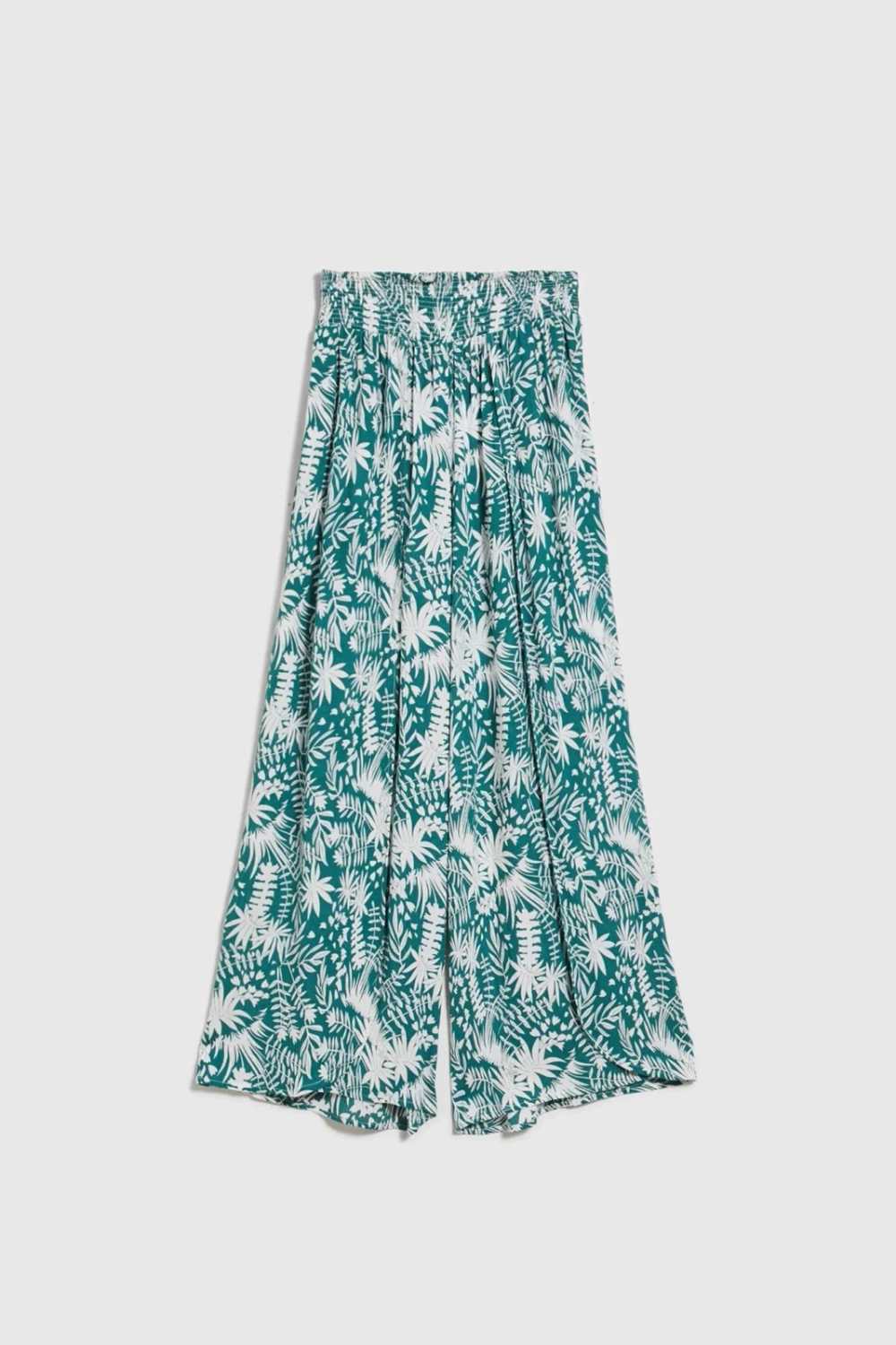 Marisse Patterned Green Viscose Trousers