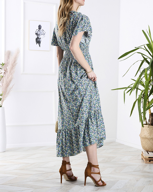 Resti Women's floral midi dress in purple- Clothing