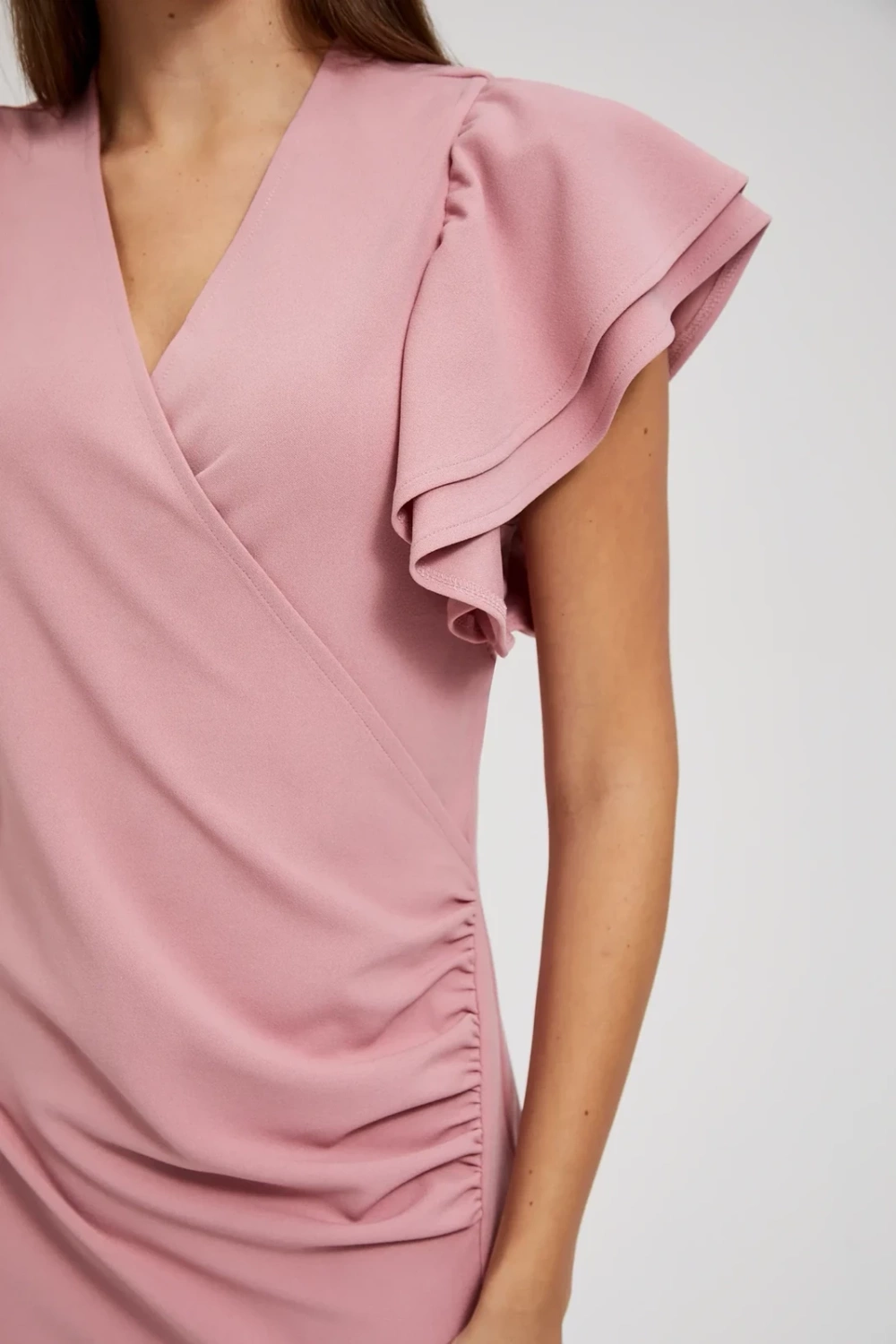 Women's midi dress MOODO - dusty pink