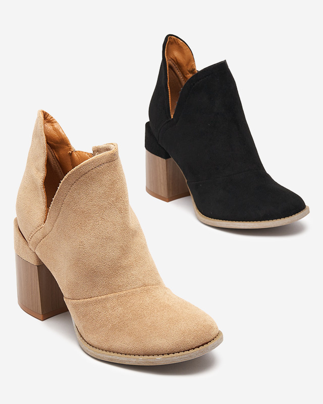 Resti Black women&#039;s ankle boots with cut-outs Encura - Footwear
