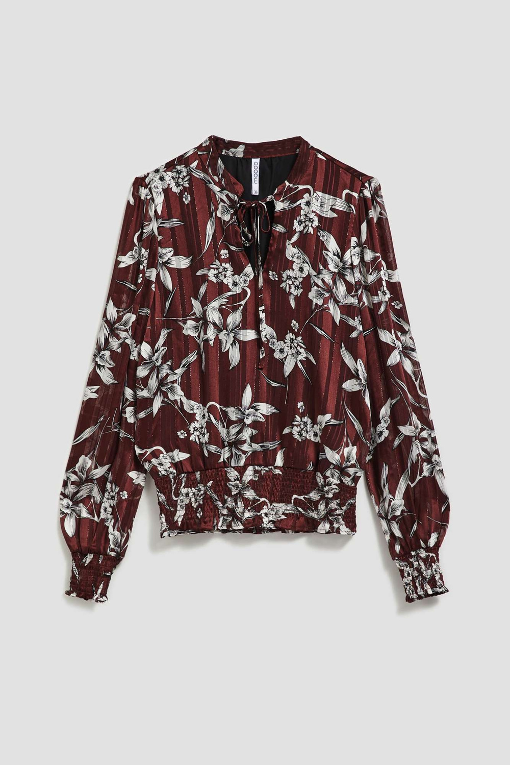 Marisse Chestnut Floral Pattern Shirt