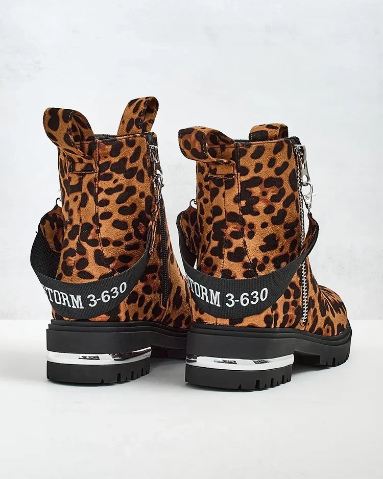 Resti Eco-suede boots with strap and zippers Redmisala