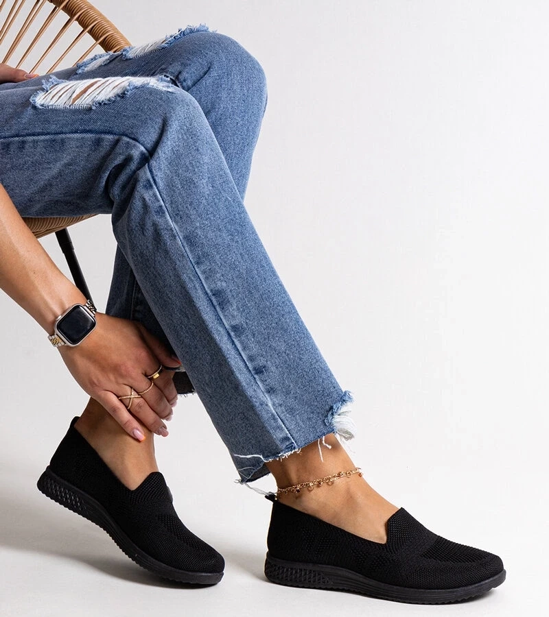 Gemre Teniși negri Abadly tip slip-on