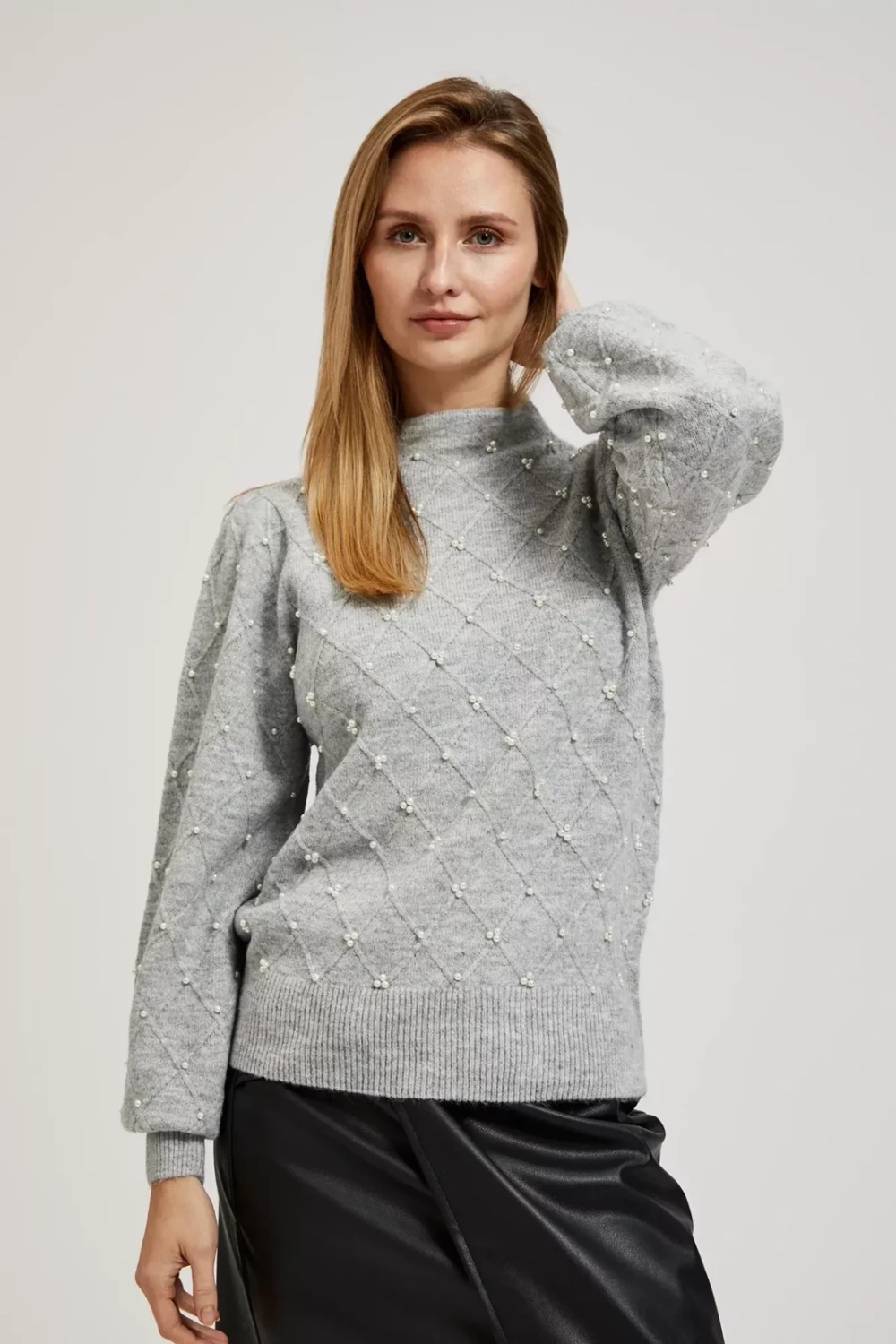 Sweater with fluffy sleeves