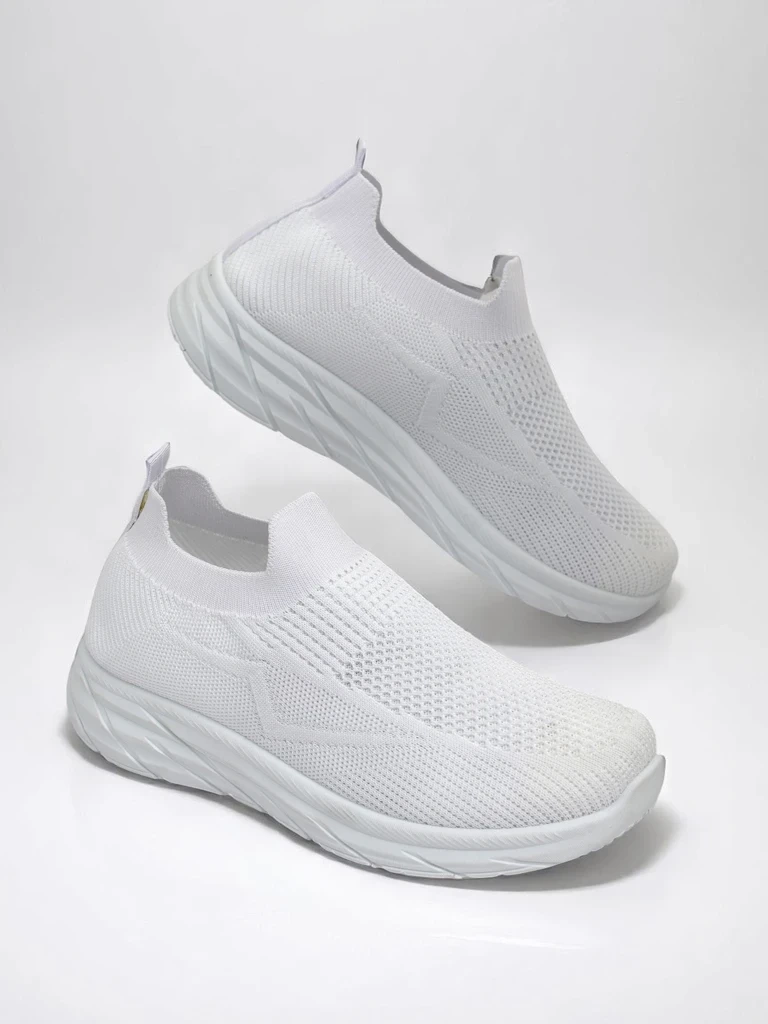 Resti Women&#039;s White Slip-On Sports Shoes