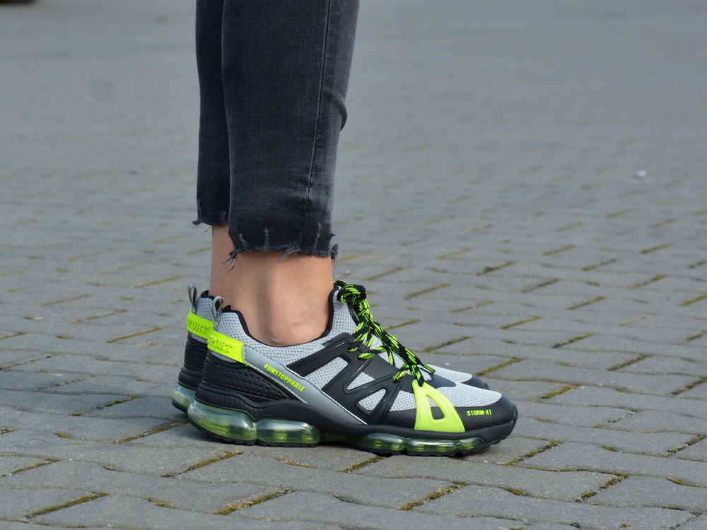 PLEIN SPORT - Dámske tenisky Grey / Lime