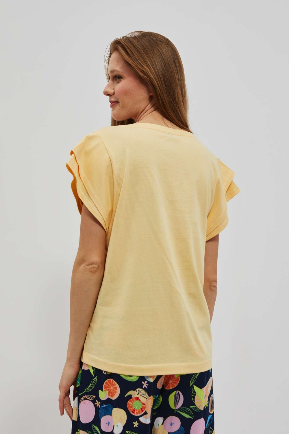 WOMEN'S T-SHIRT L-TS-4077 VANILLA