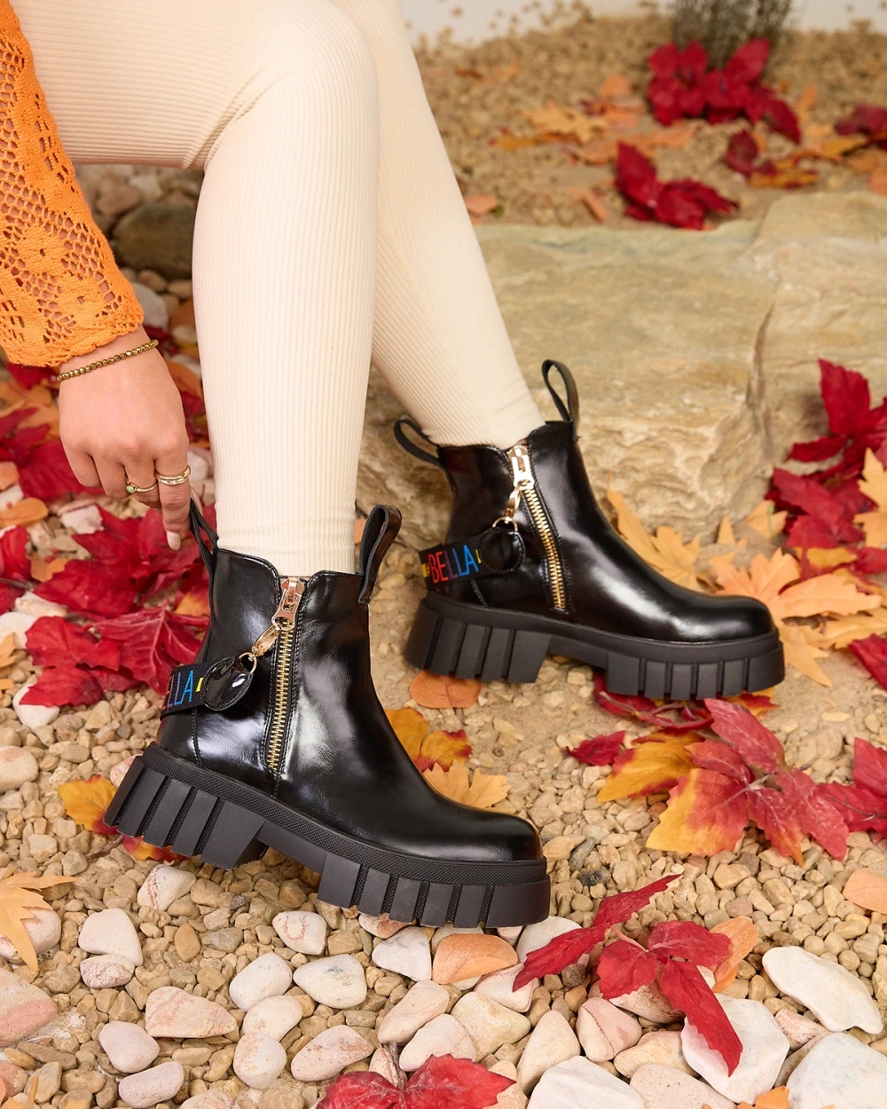 Resti Black women&#039;s eco leather boots Ceriop