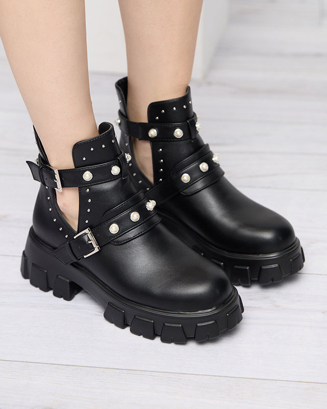 Resti Black women&#039;s boots on a solid sole Itreff- Footwear