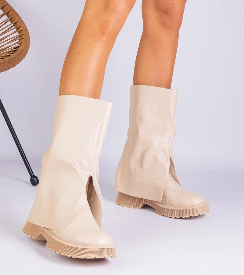 marka niezdefiniowana Black cowboy boots on the block heel Abigail