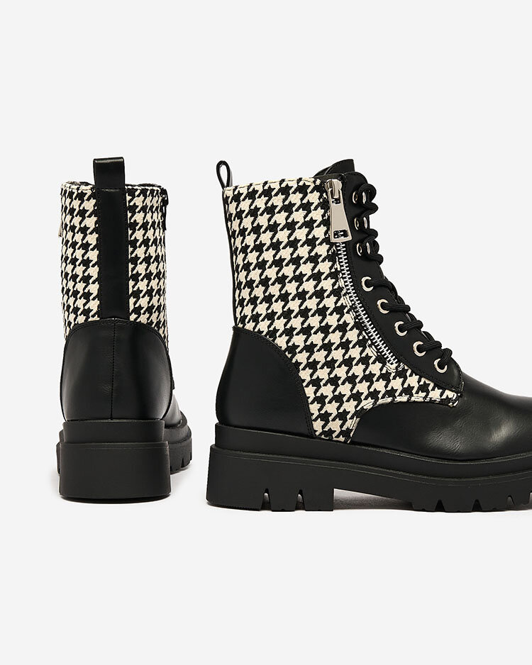 Resti Black women&#039;s boots with Zatafel pepite insert