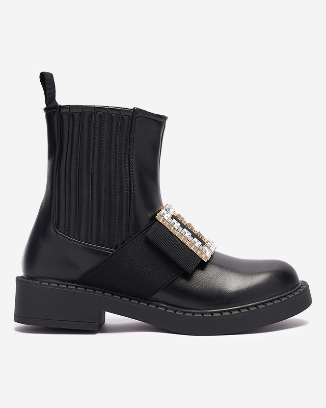 Resti Black women&#039;s ankle boots with Zenata ornament - Footwear