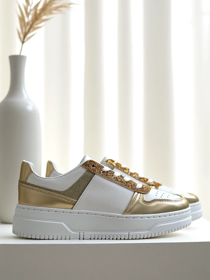 Resti Women's Sneakers with Glitter Qisofi
