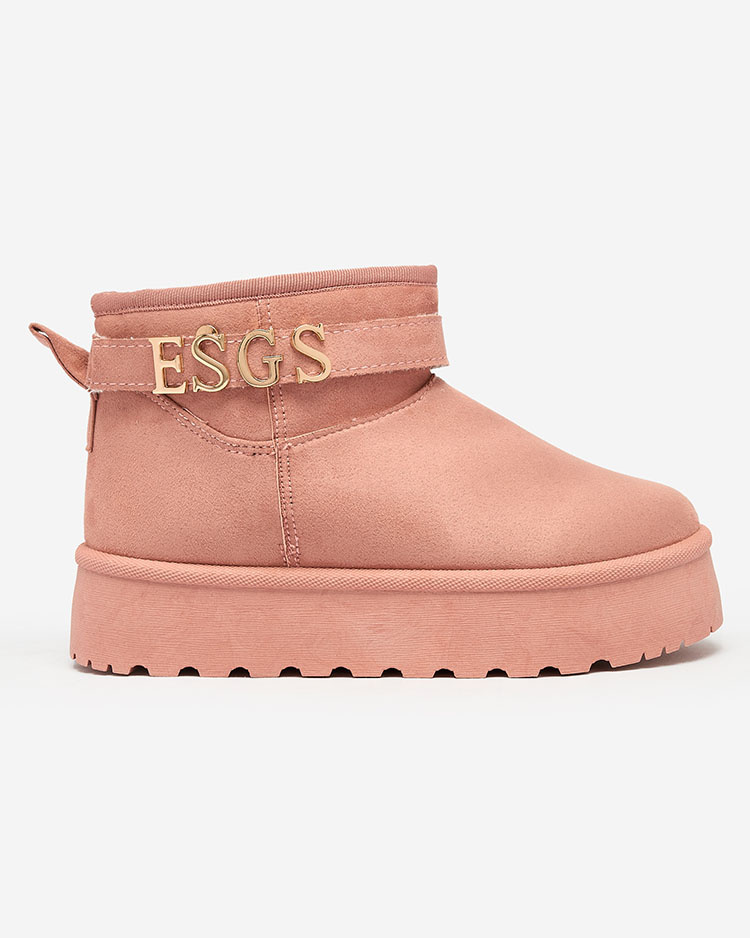 Resti Light brown women's shoes a'la snow boots with ornament Parisela