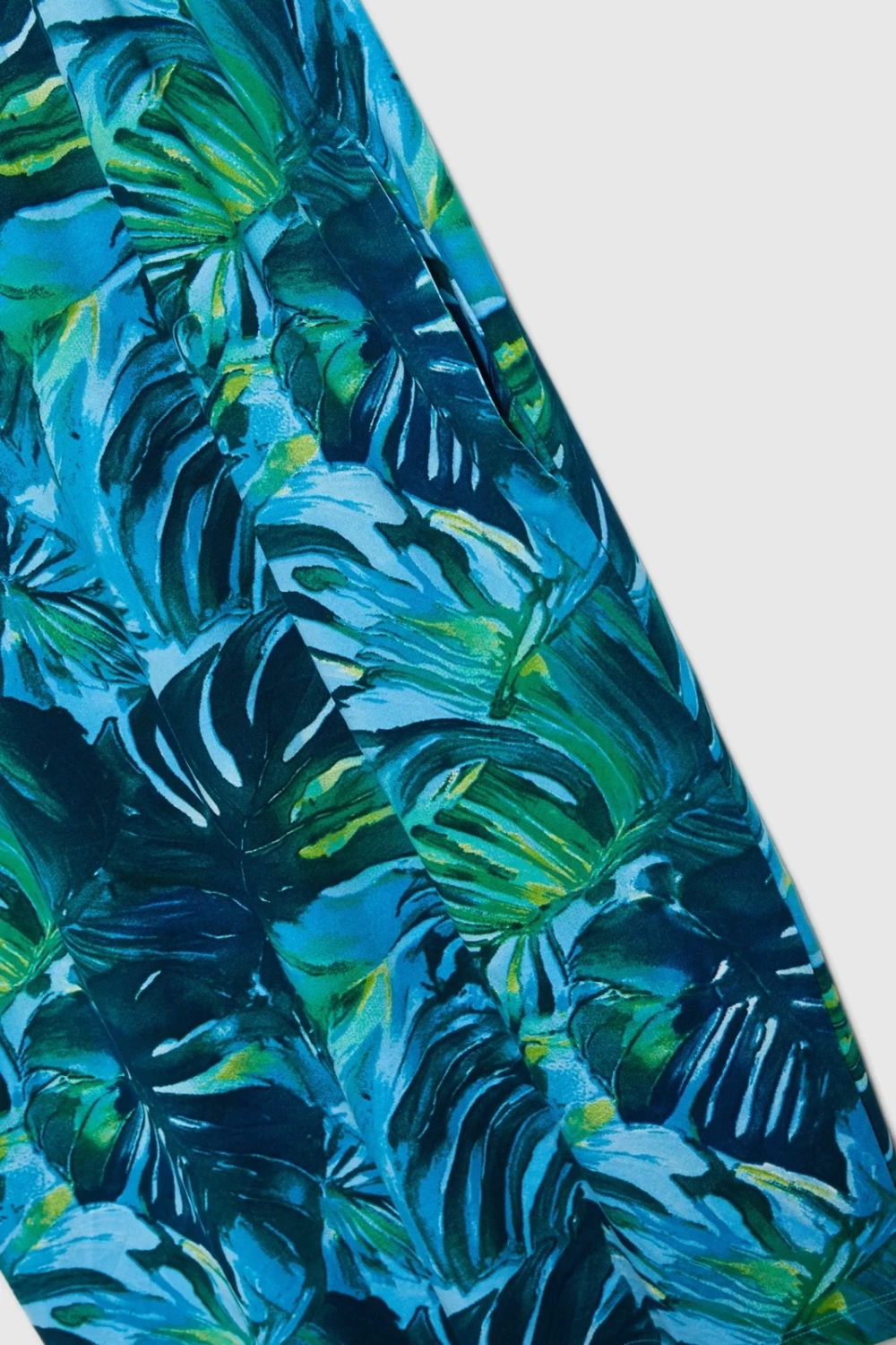 Marisse Blue Tropical Print Dress