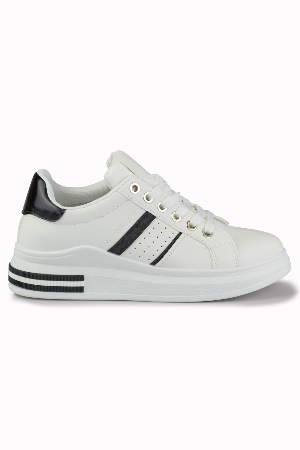 primohurt Klasyczne czarno-białe sneakersy damskie