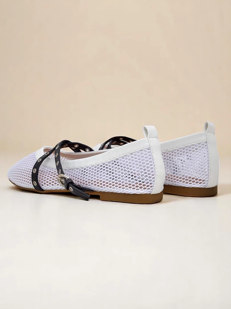 Resti Women&#039;s openwork ballet flats with strap Evanne