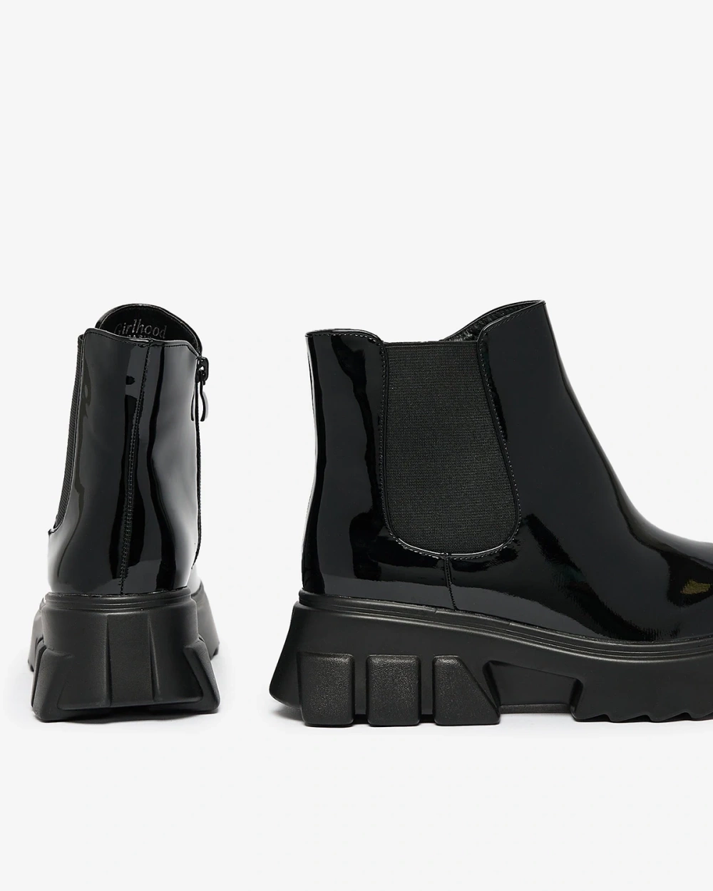 Resti Black lacquered women&#039;s insulated Gloffy boots