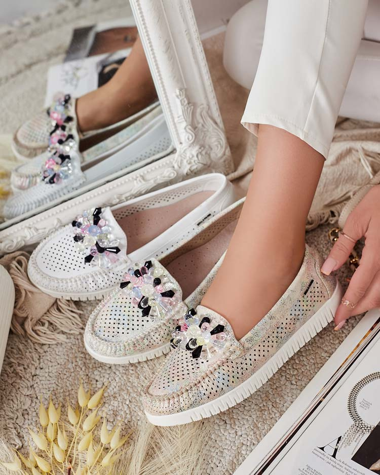 Resti Women&#039;s beaded openwork moccasins Nasfali