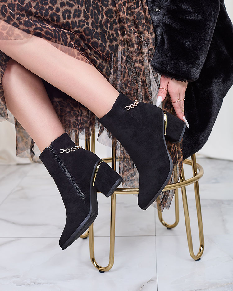 Resti Black women&#039;s boots with upper a&#039;la sock Foldaf- Footwear