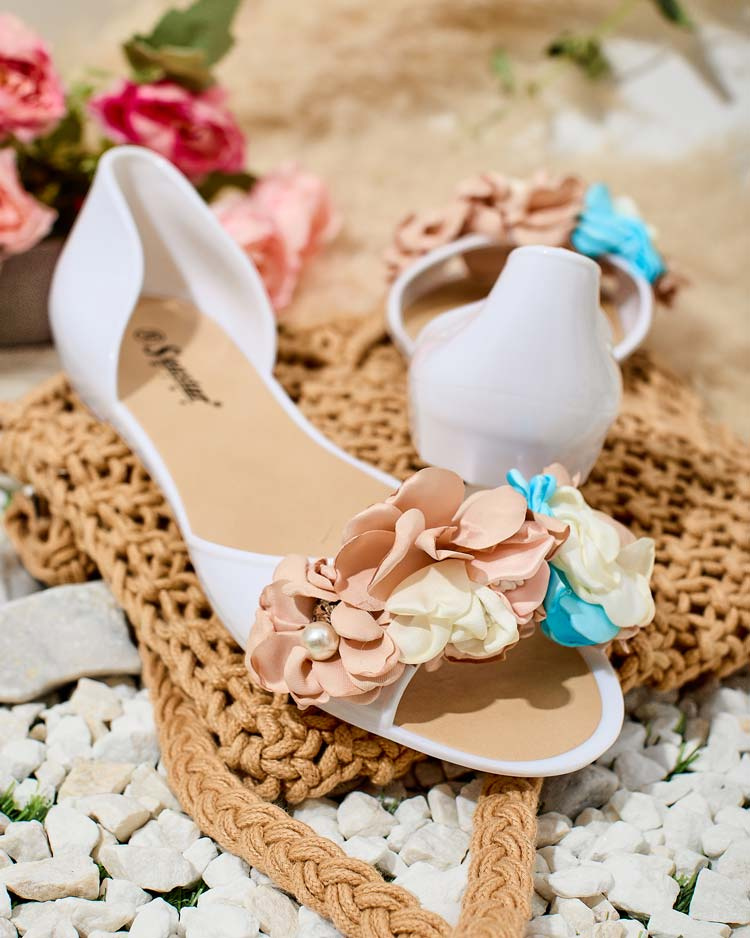 Resti Rubber ballerinas with flower Koddies