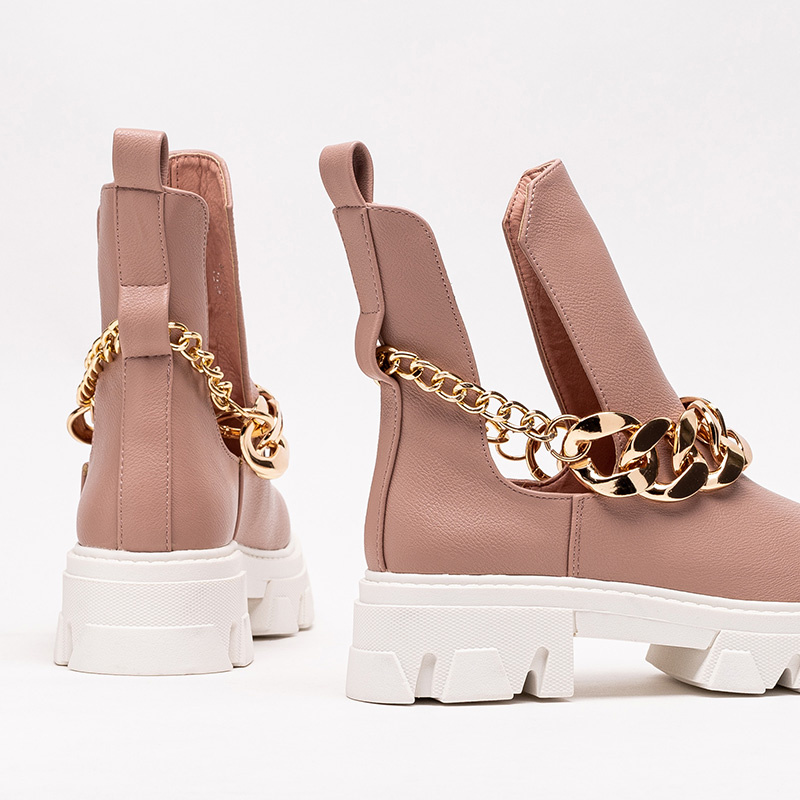 Resti Pink women&#039;s boots with chain Tenkay - Footwear