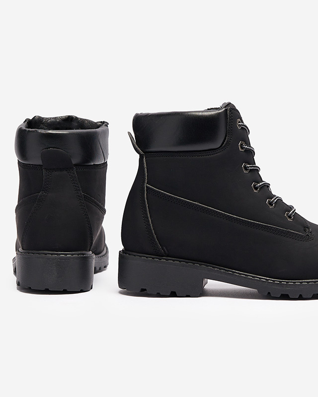 Resti Women&#039;s insulated trapper boots in black Fanhet- Footwear