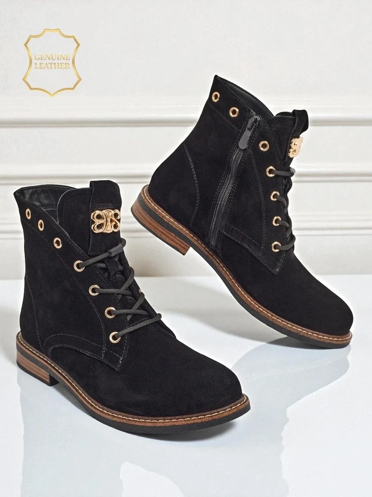 Resti Aurelia Romano Women&#039;s Suede Ankle Boots - Brown, with Fur