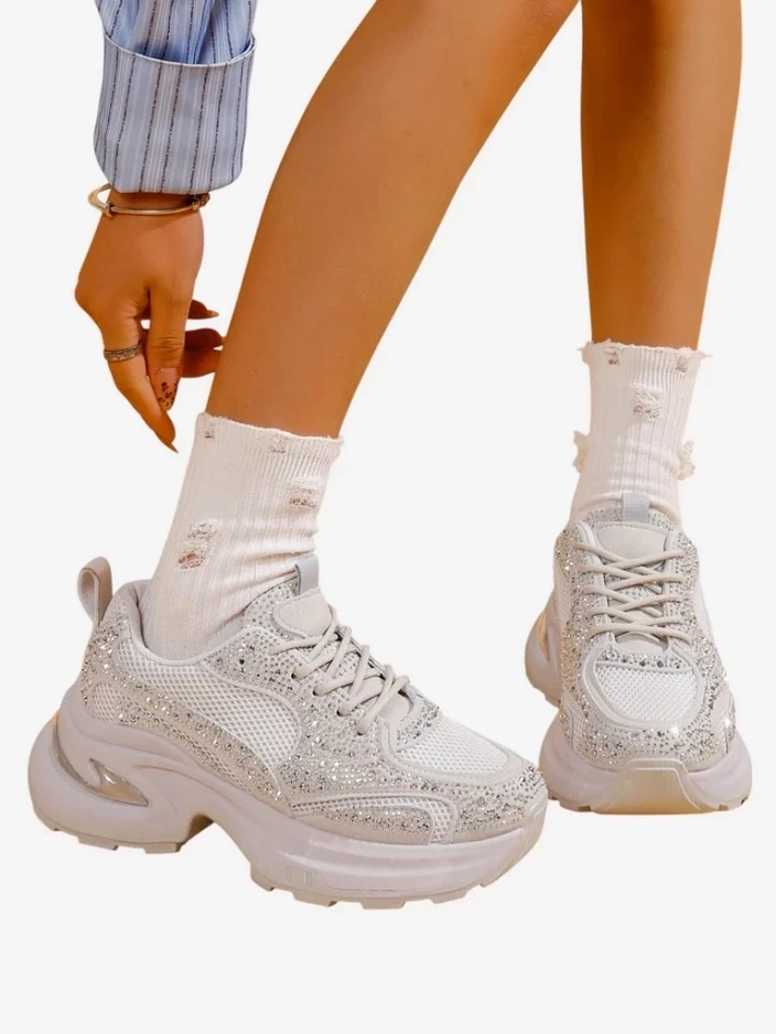 Resti Women's sports sneakers with rhinestones Bloss