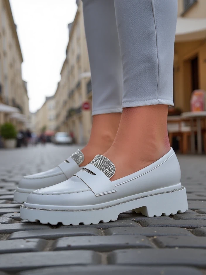 Resti Women&#039;s moccasins with rhinestones Vinness