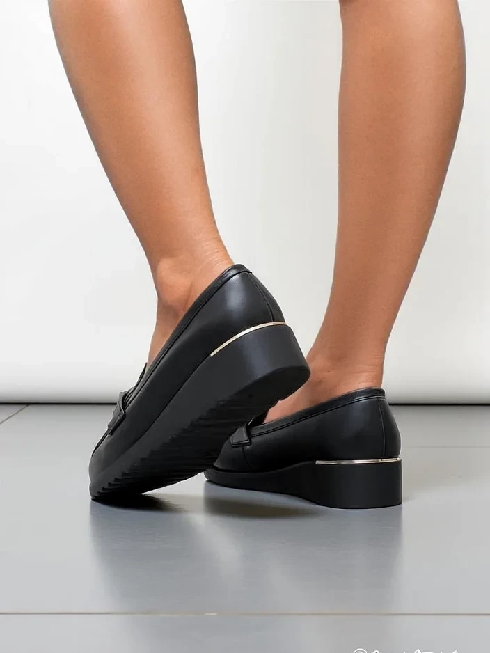 Resti Women&#039;s moccasins on a low wedge Leffo