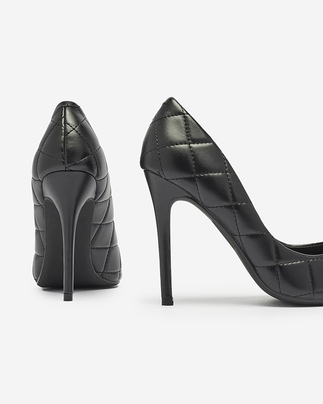 Resti Women&#039;s quilted pumps in black color Duclisa- Footwear