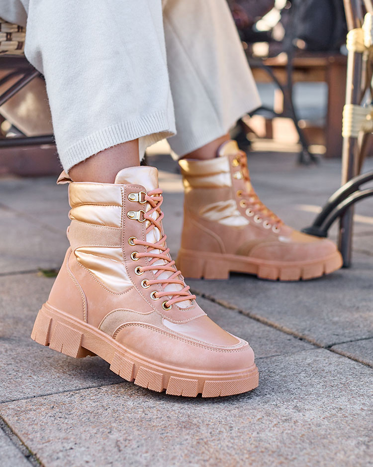 Resti Pink women&#039;s insulated trapper boots Kasemi- Footwear