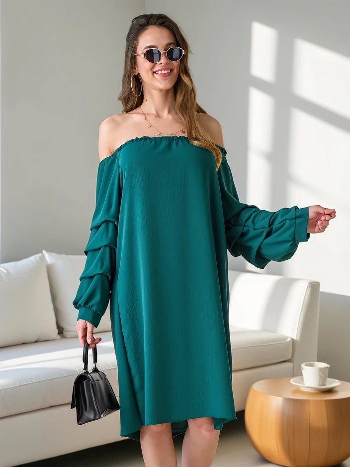 Resti Smooth women's dress a'la Spanish style with ruffles