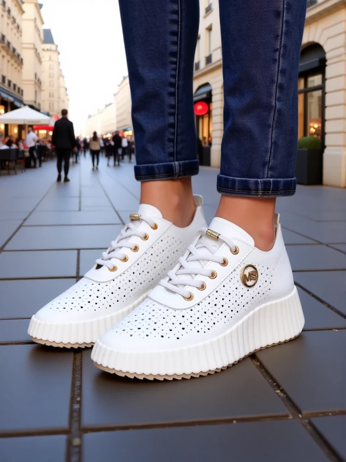 Resti Women's perforated sporty sneakers Jovenes
