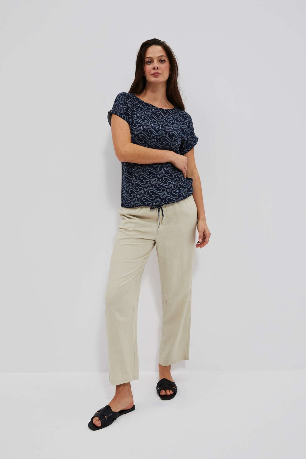 WOMEN'S SHIRT L-KO-4044 NAVY