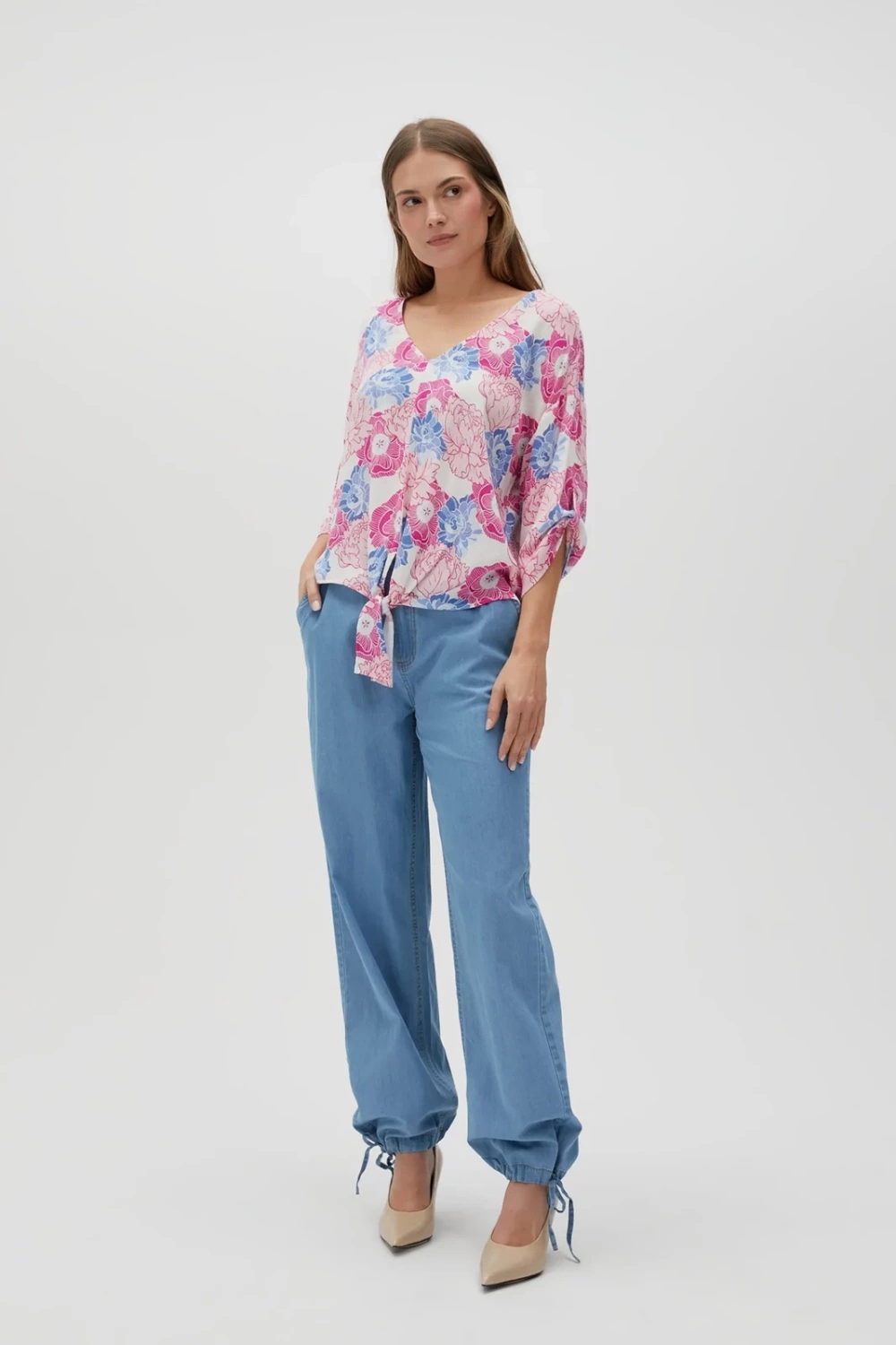 Marisse Women's Trousers L-Sp-4609 Blue
