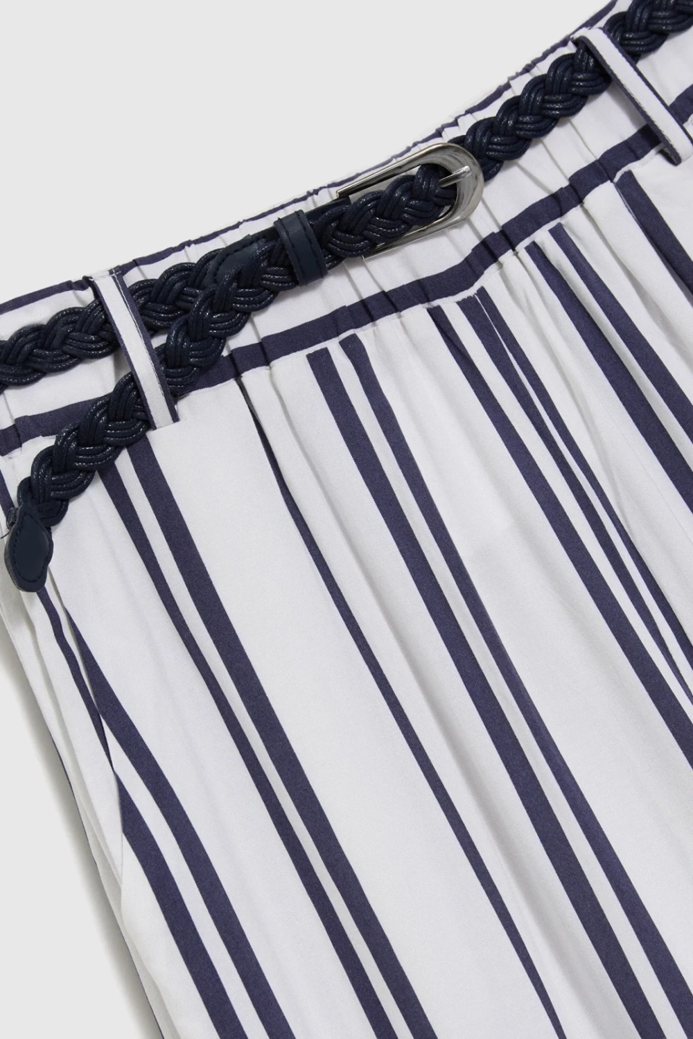 Marisse White Striped Viscose Trousers