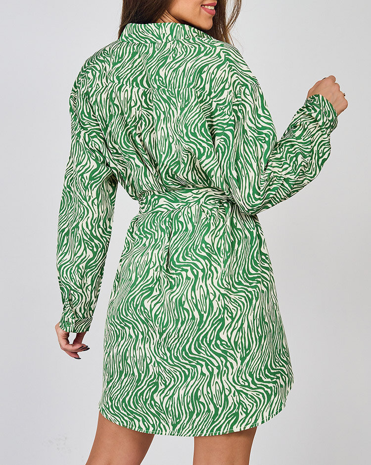 Resti women's mini dress in a'la zebra pattern