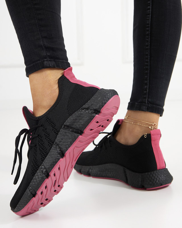 Resti Black and fuchsia women&#039;s sports shoes Bommgi - Footwear