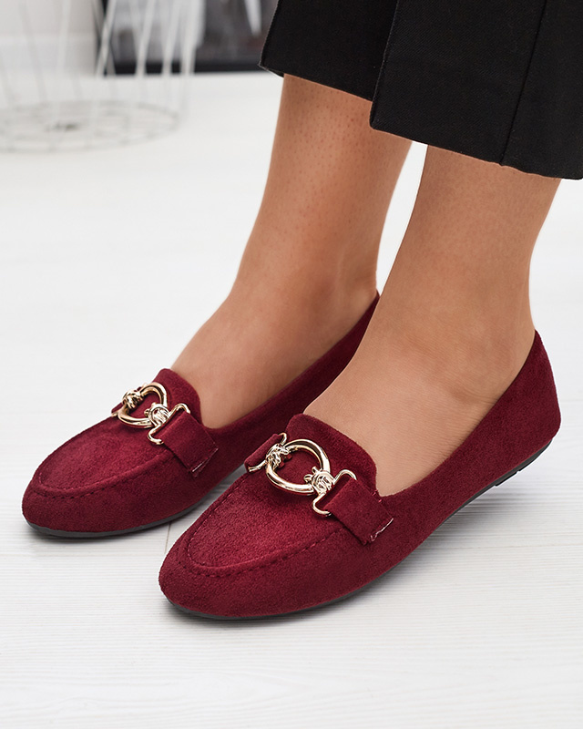 Resti Eco-suede burgundy moccasins Brussi - Footwear