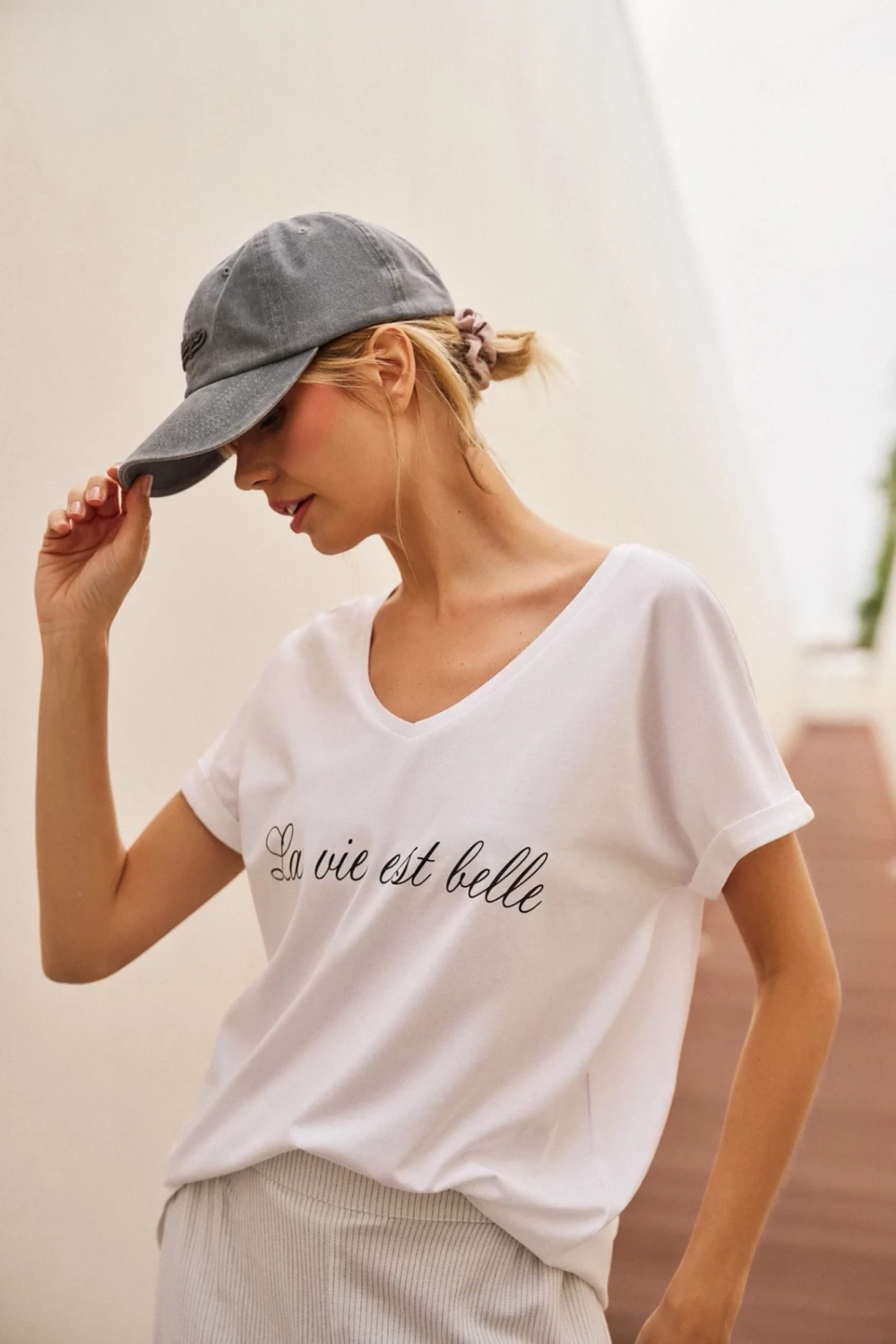 Marisse White T-Shirt With The Inscription